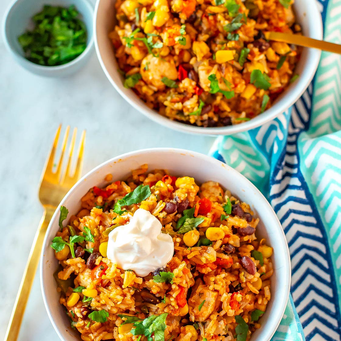 Instant Pot Chicken Burrito Bowls