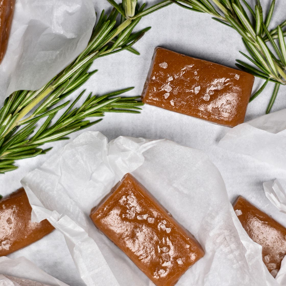 Rosemary Sea Salt Caramels