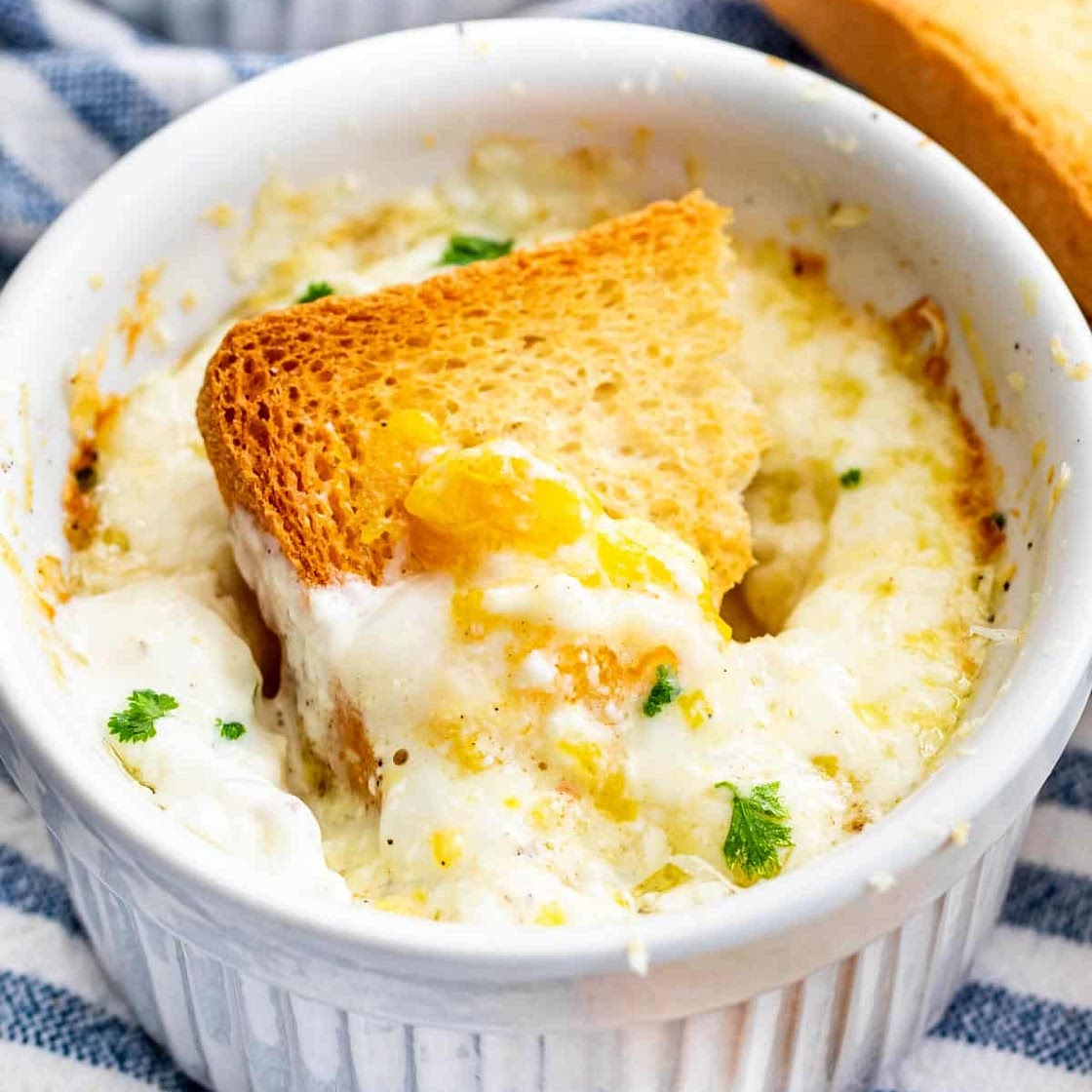 Creamy Parmesan Baked Eggs