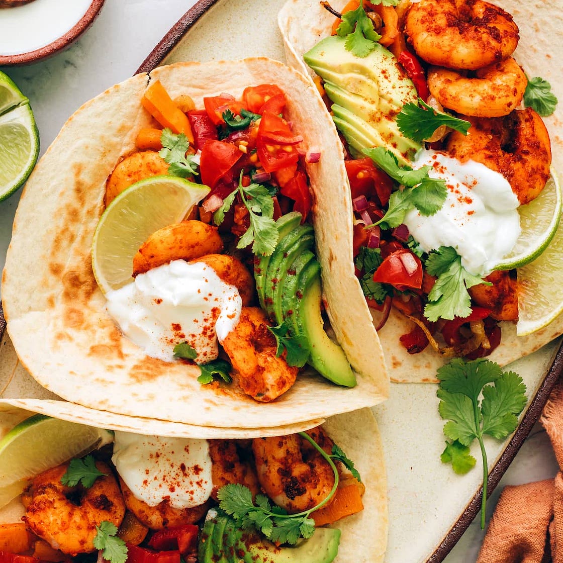 Sheet Pan Shrimp Fajitas