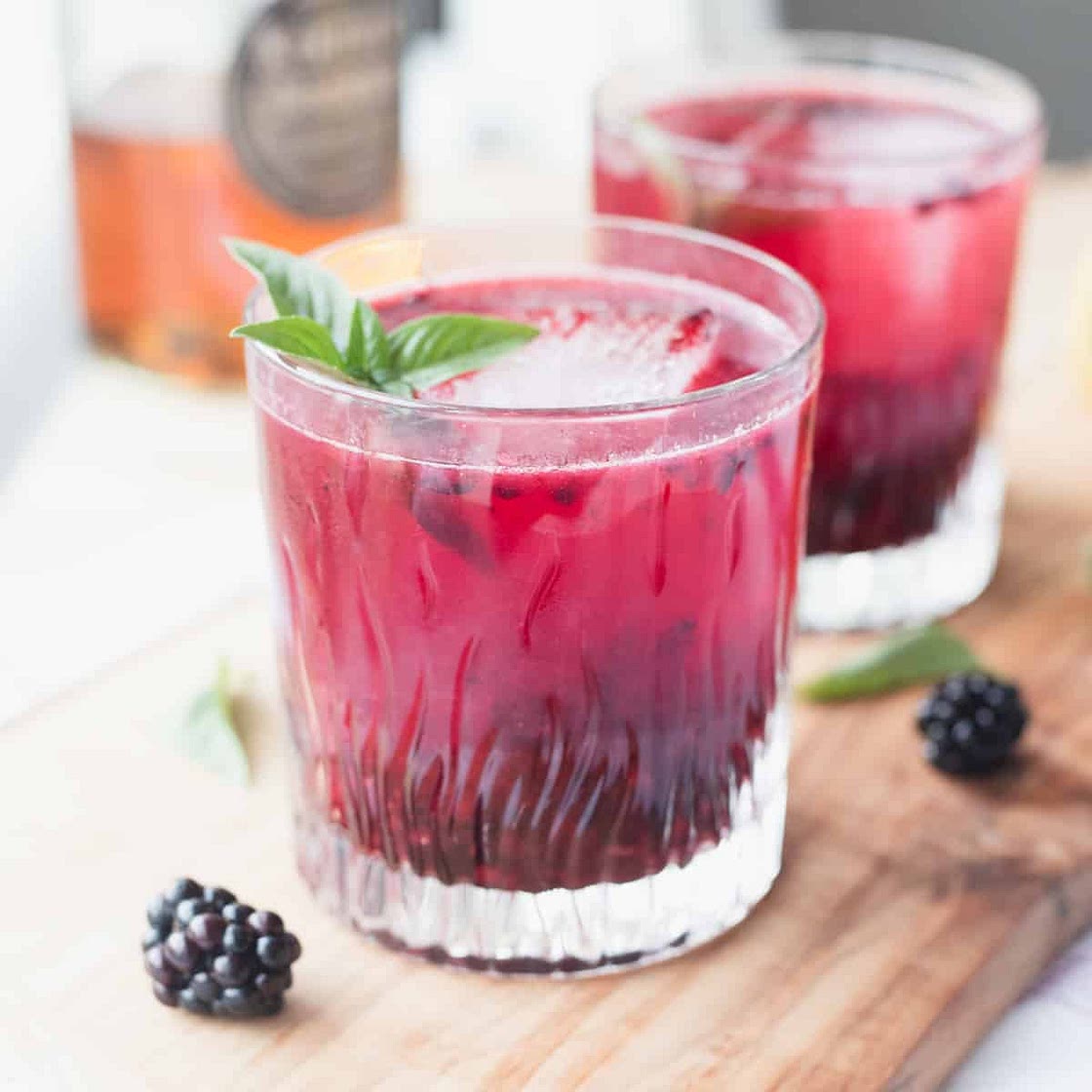 Blackberry Basil Bourbon Smash Recipe