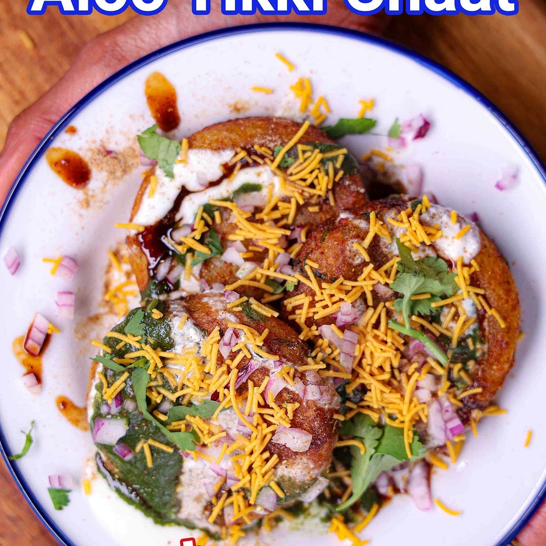 Kurkuri Aloo Tikki Chaat Recipe | Aloo Tikki Chaat