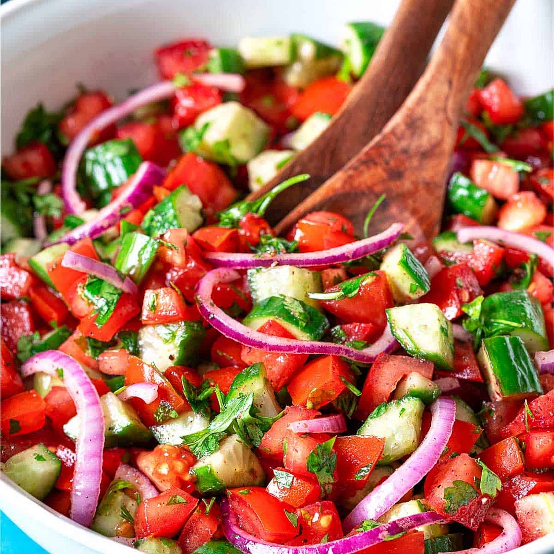 Mediterranean Cucumber Tomato Salad