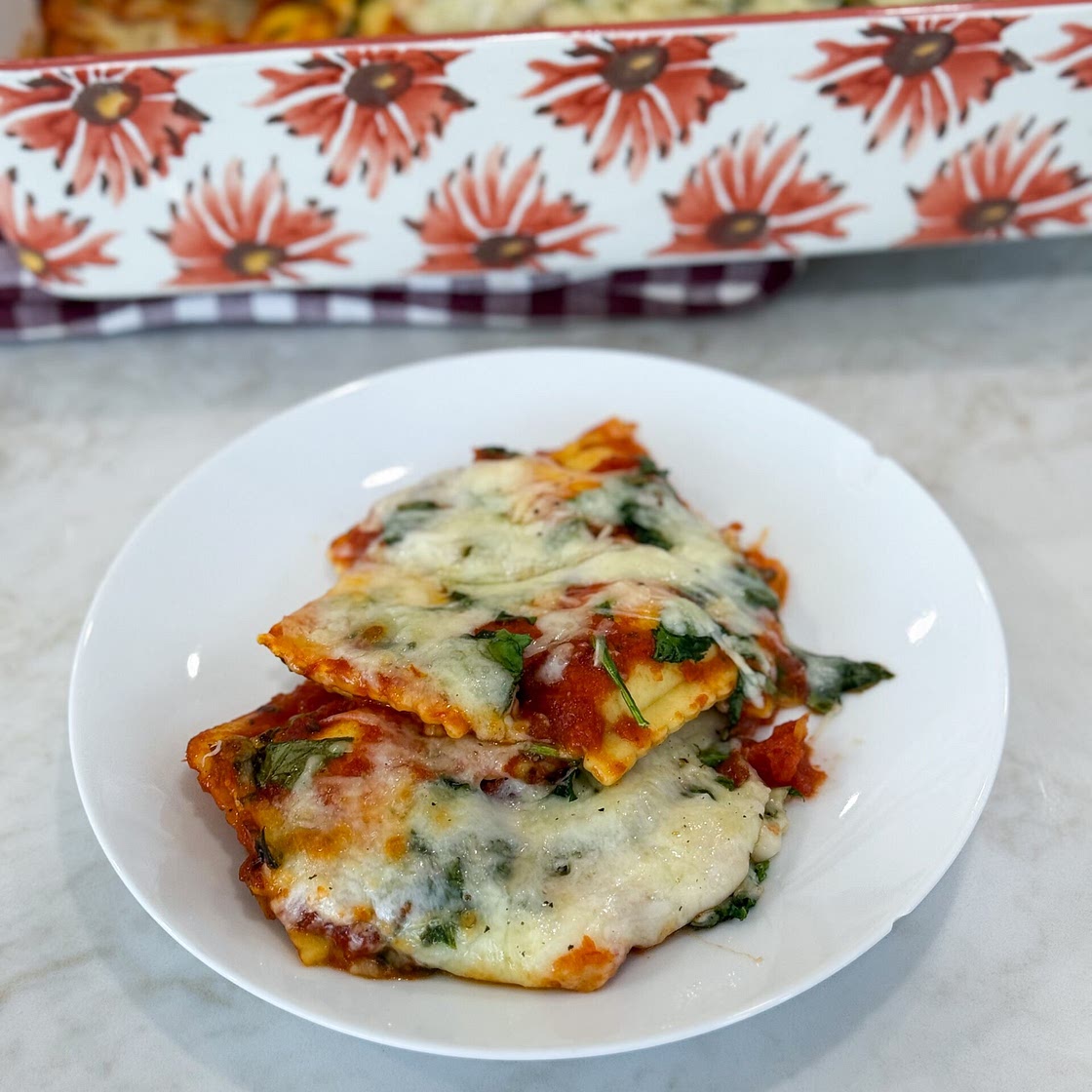 Simple Cheese Ravioli Bake