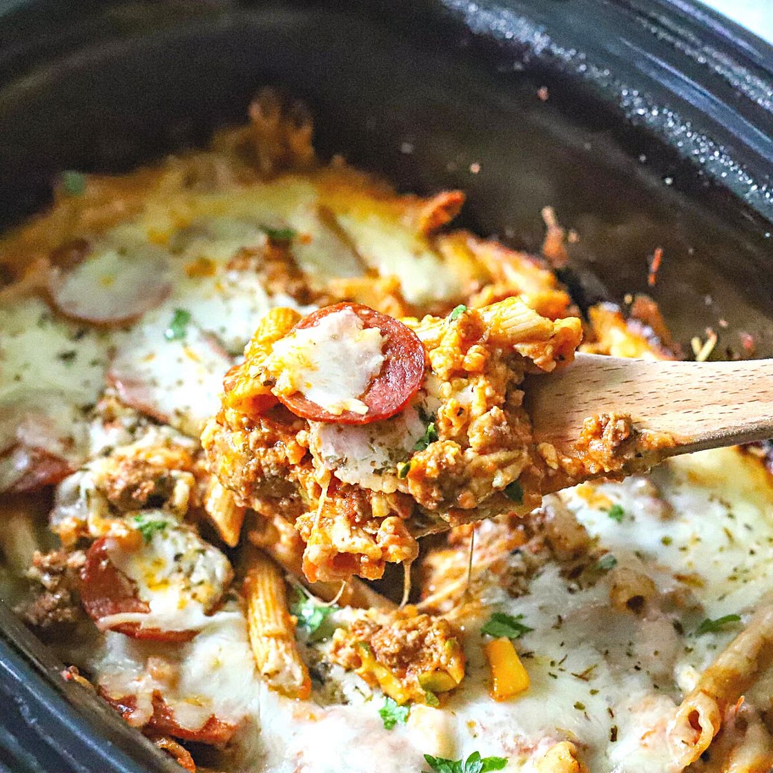Crockpot Pizza Casserole Recipe