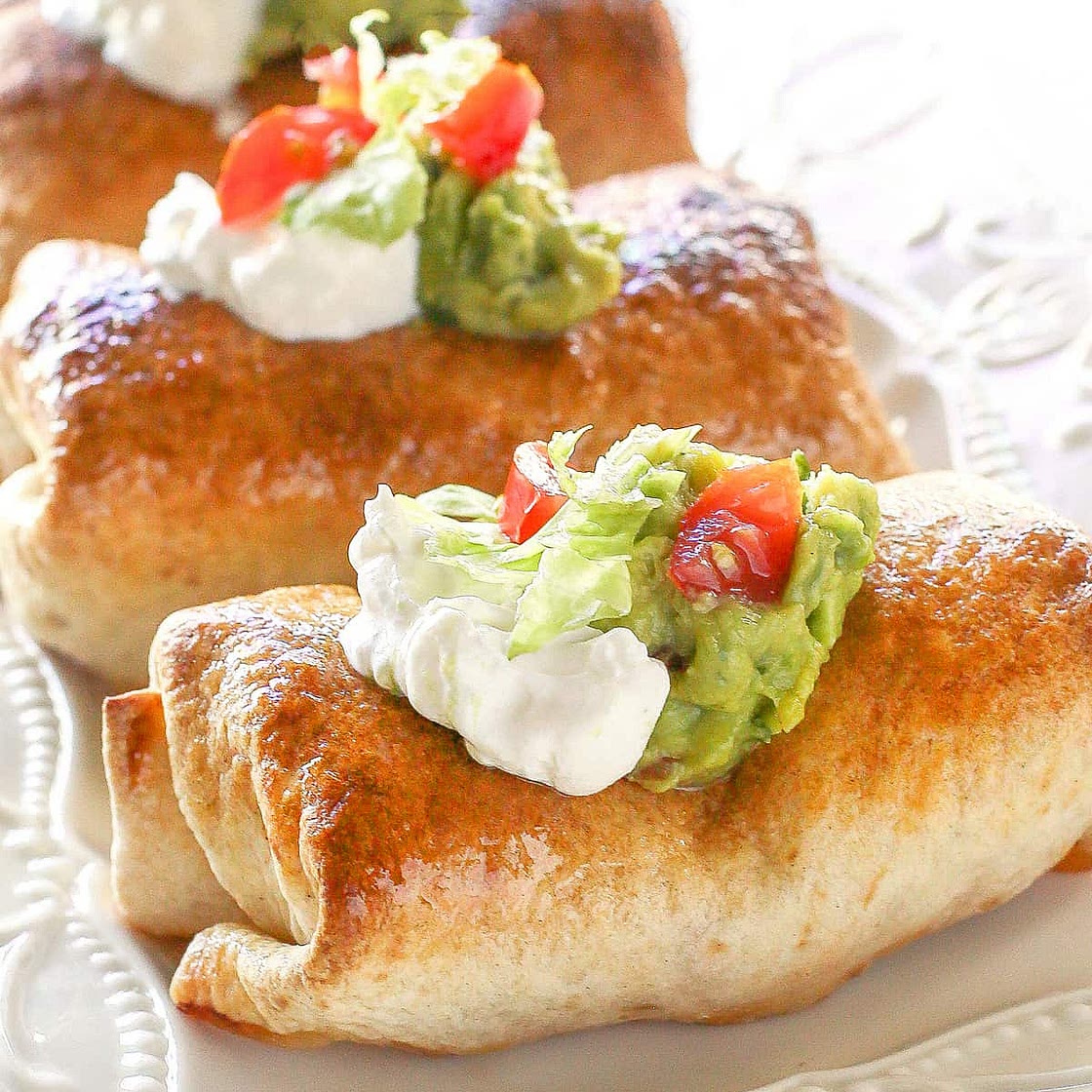 Baked Chicken Chimichangas