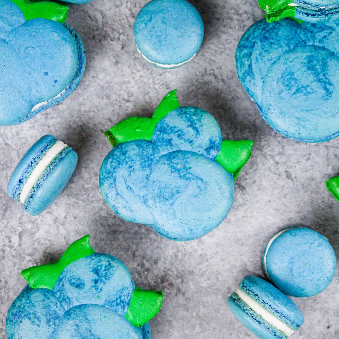 Blueberry Macarons