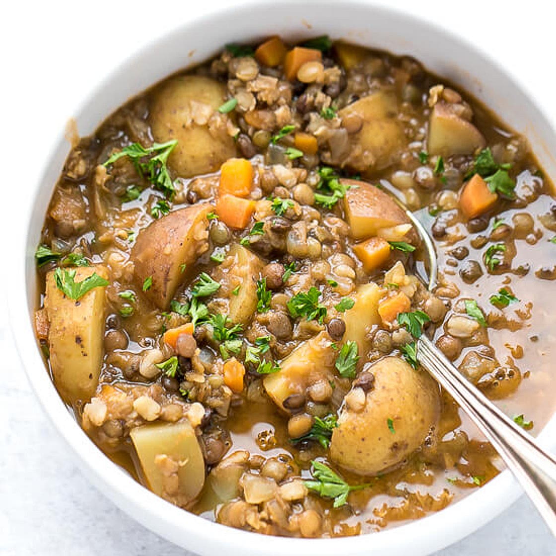 Easy Lentil Potato Soup Recipe