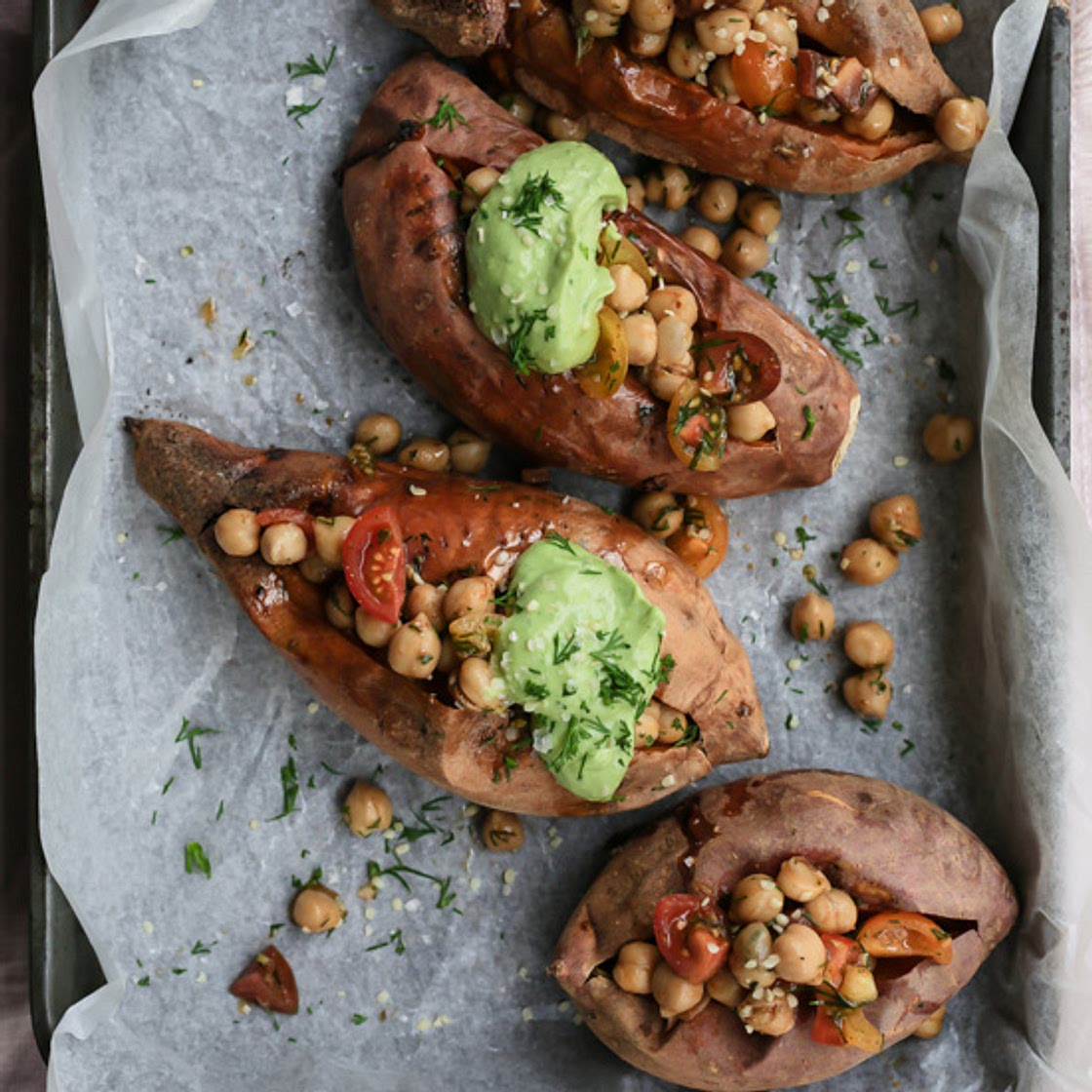 Vegan Stuffed Sweet Potatoes