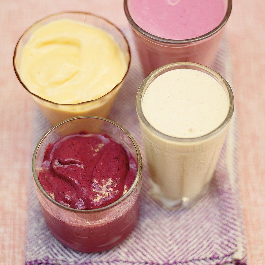 Frozen fruit smoothies