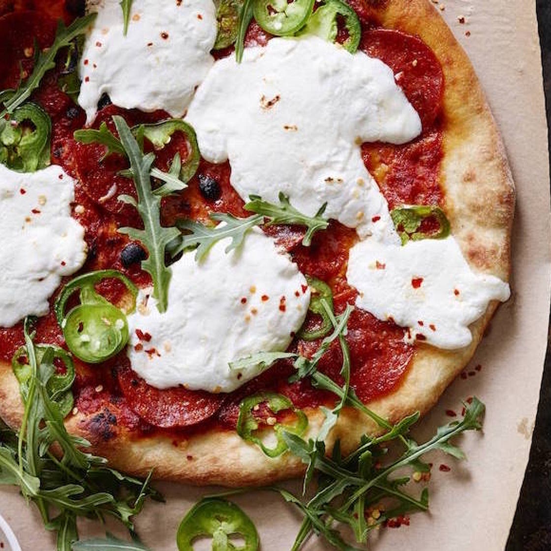 Burrata Pepperoni Pizza