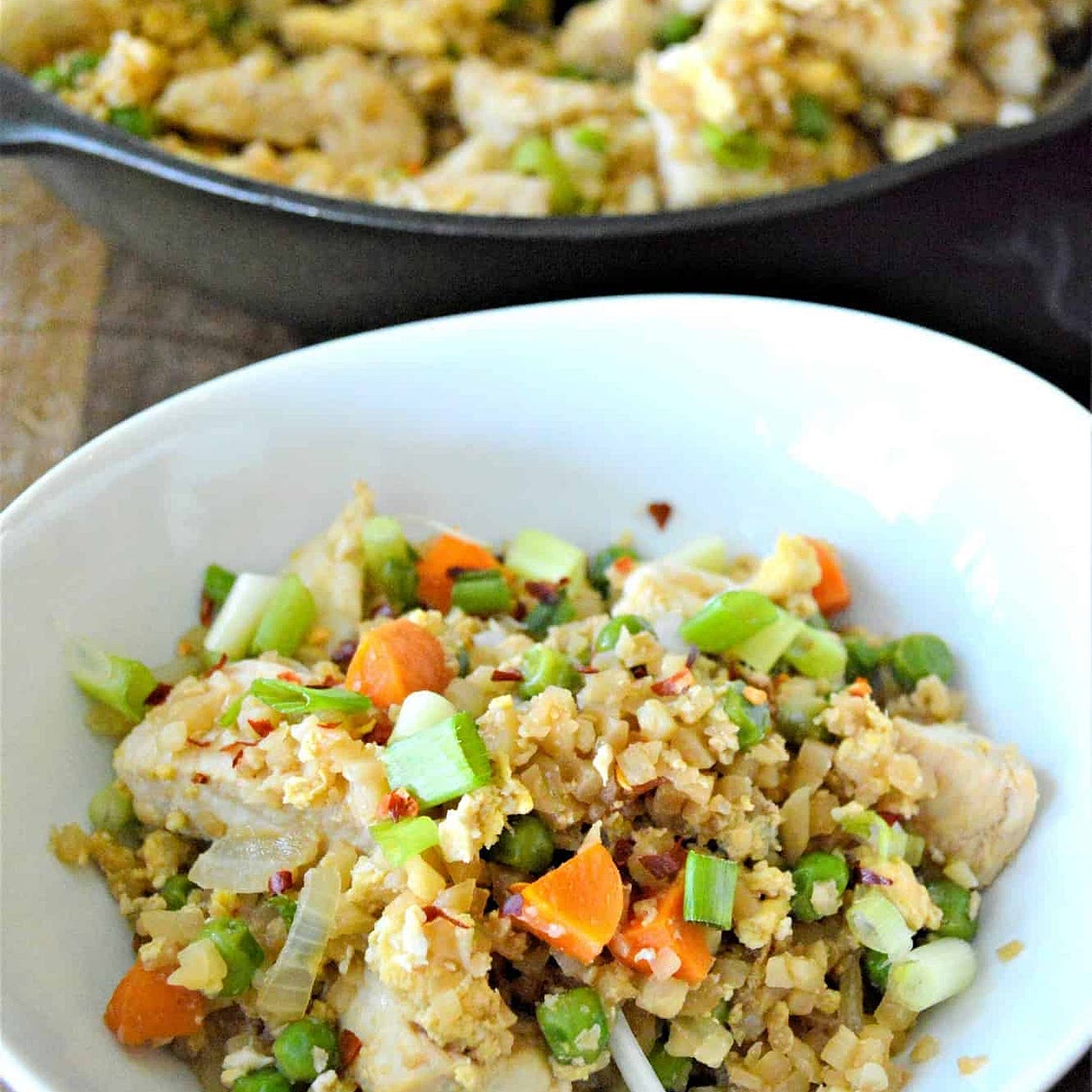 KETO CAULIFLOWER CHICKEN FRIED RICE