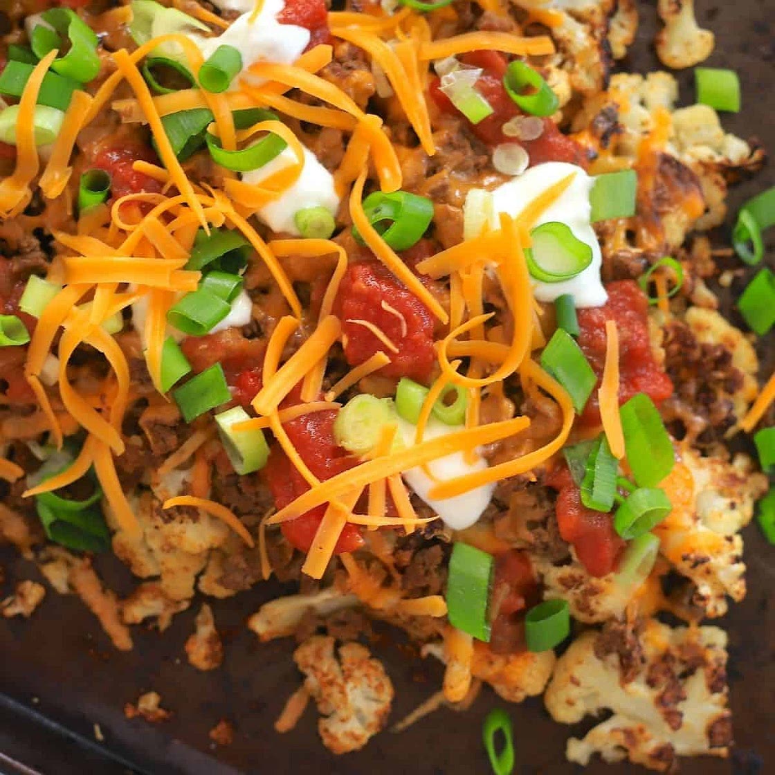 Loaded Cauliflower Nachos