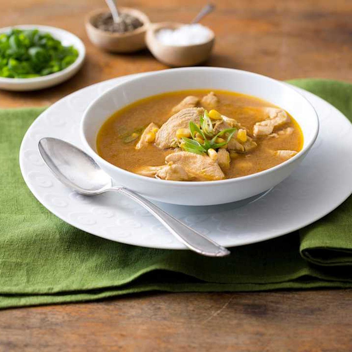Chicken and sweet corn soup