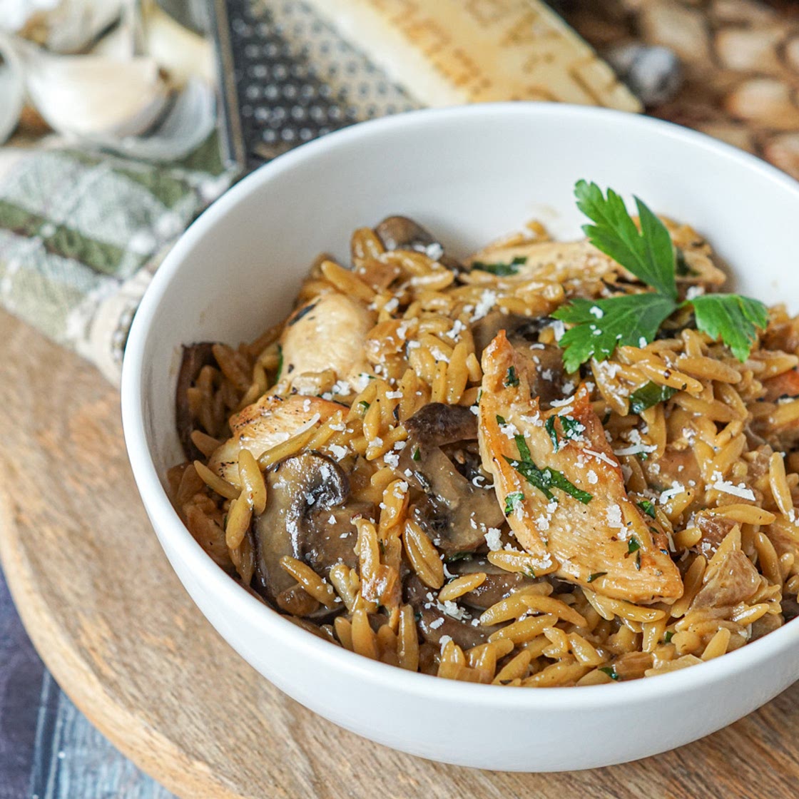 Chicken and Mushroom Orzo