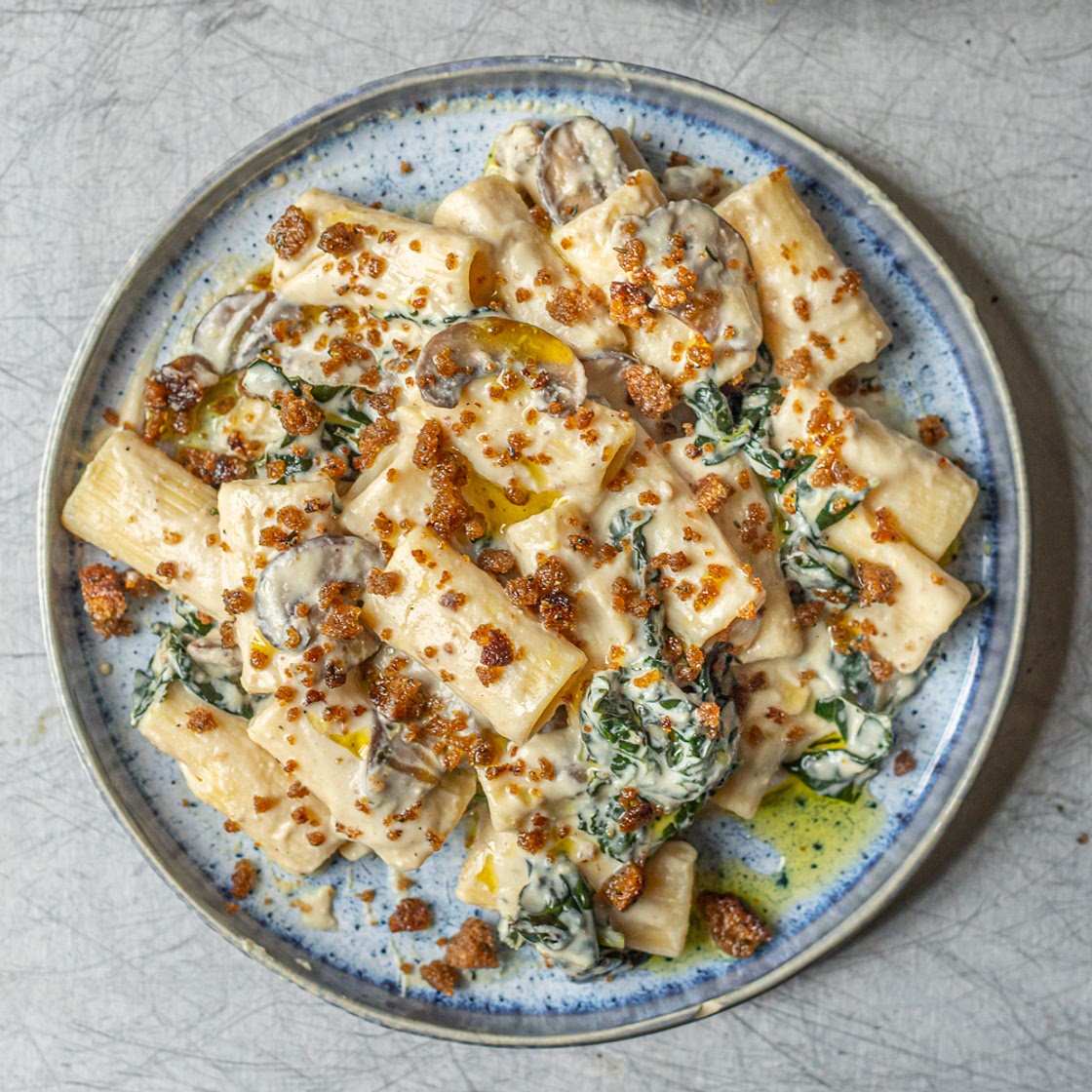 Creamy Miso Mushroom Pasta