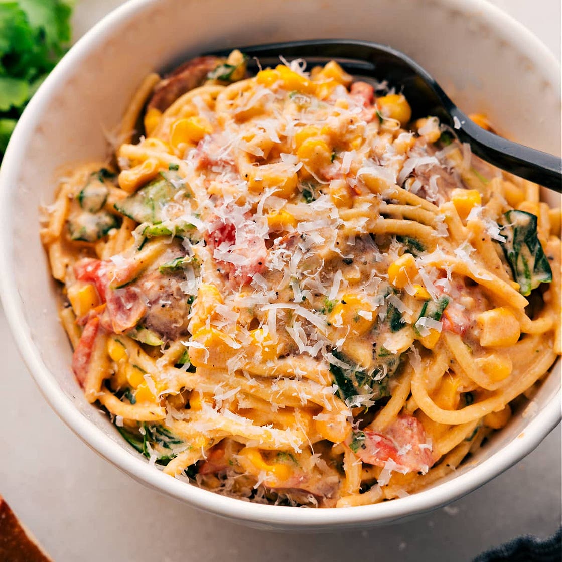 Corn and Sausage Pasta