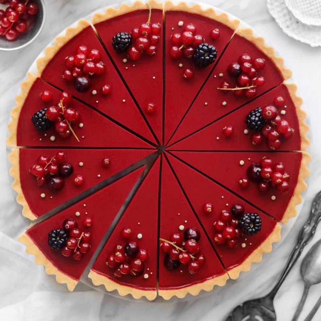 Cranberry Curd Tart