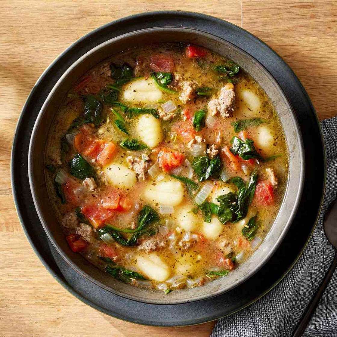 One Pot Sausage Gnocchi Soup