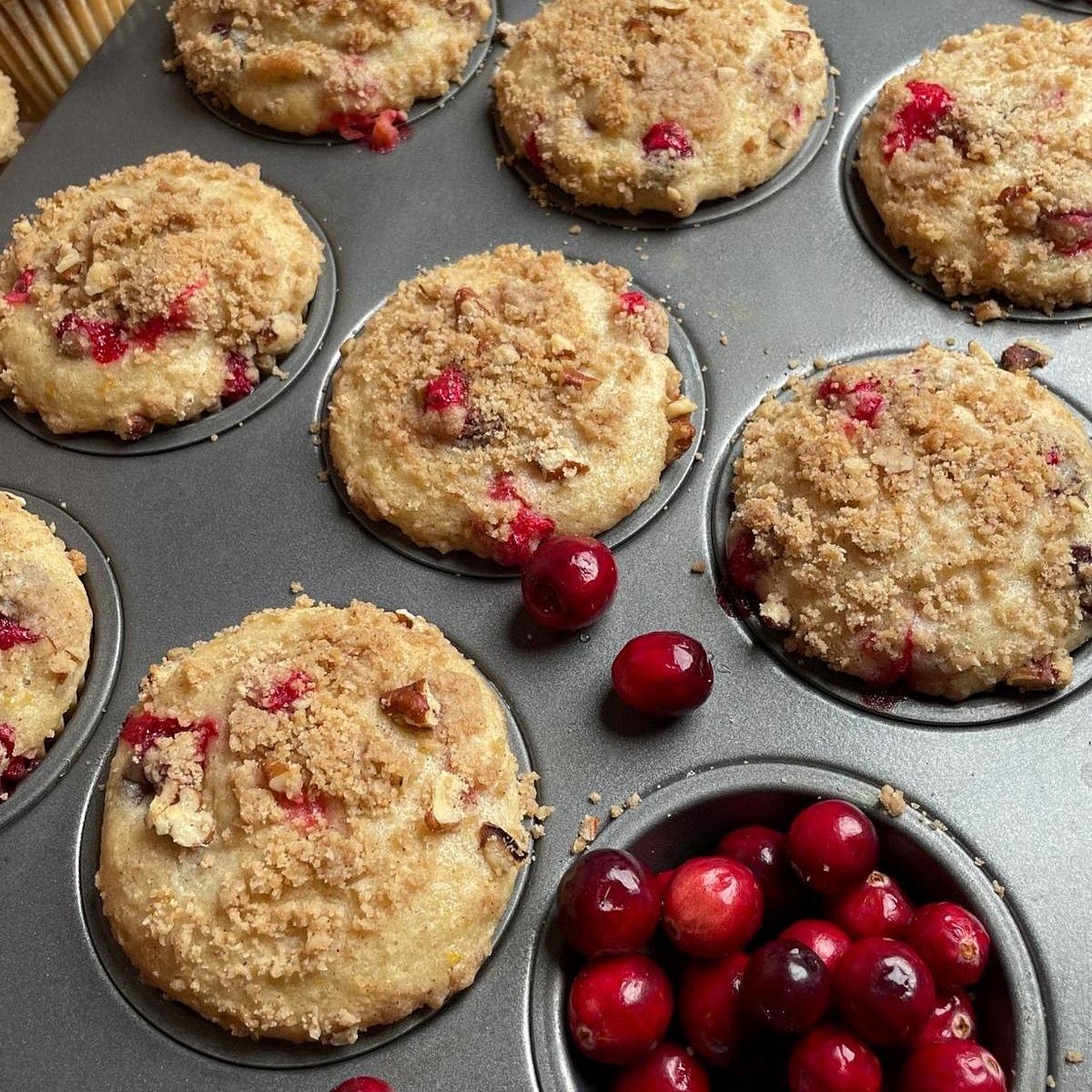Vegan Cranberry Orange Muffins