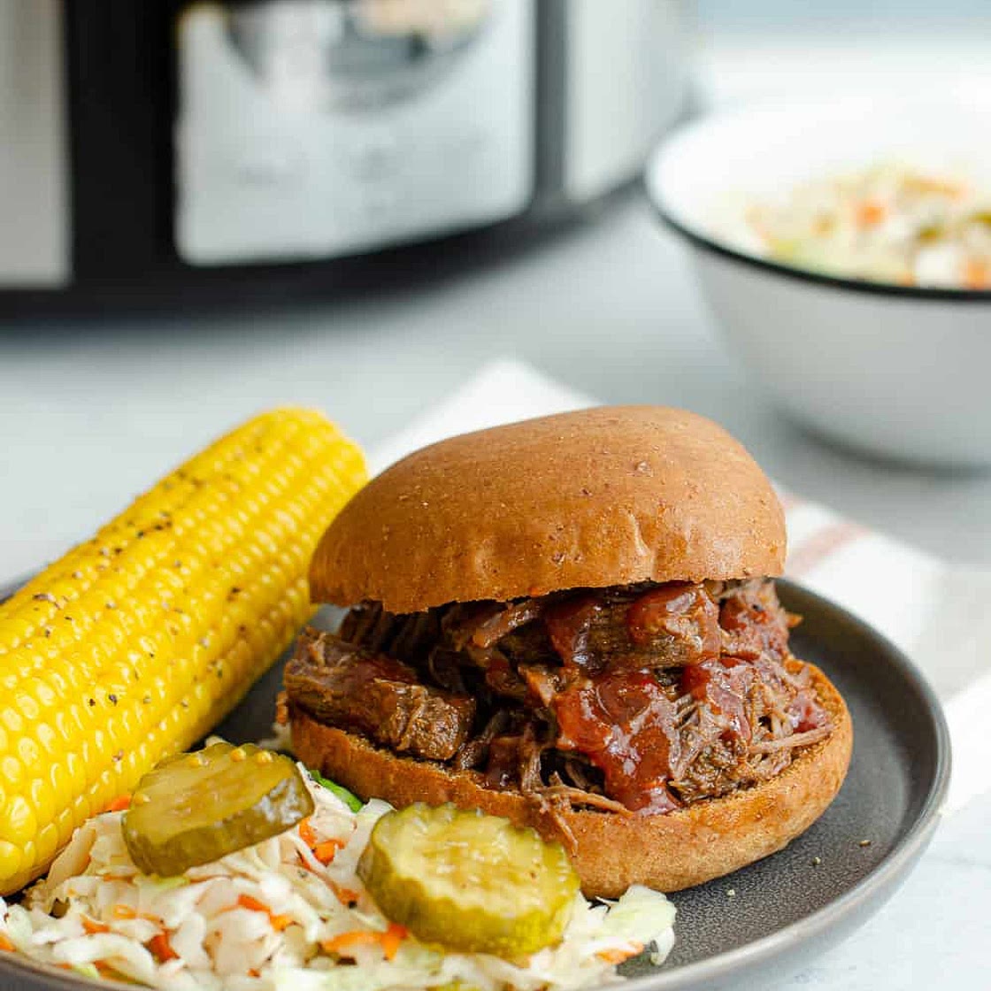 Slow Cooker BBQ Beef Sandwiches