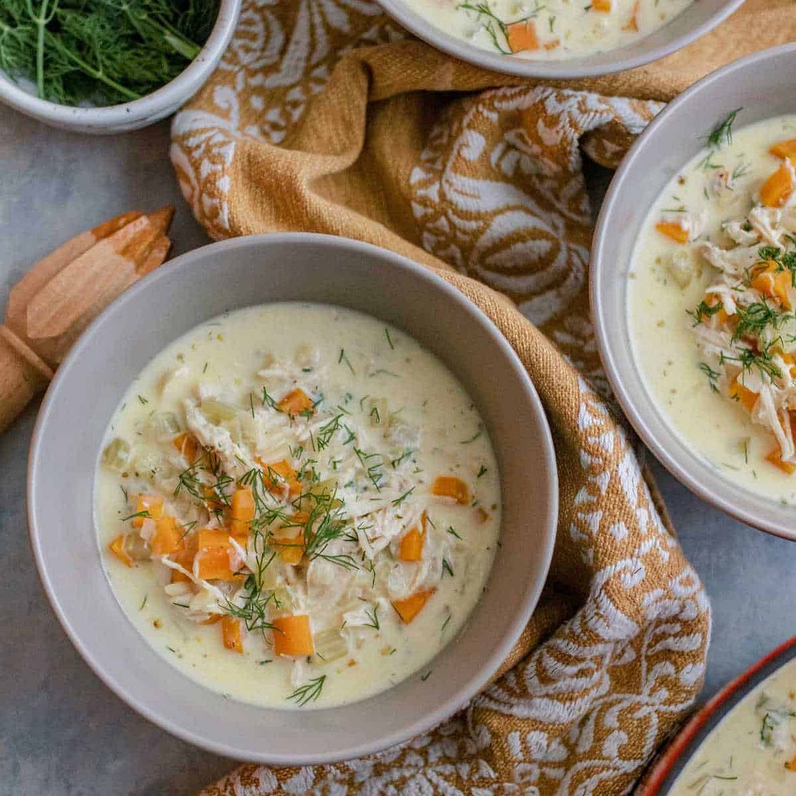 Lemon Chicken Orzo Soup