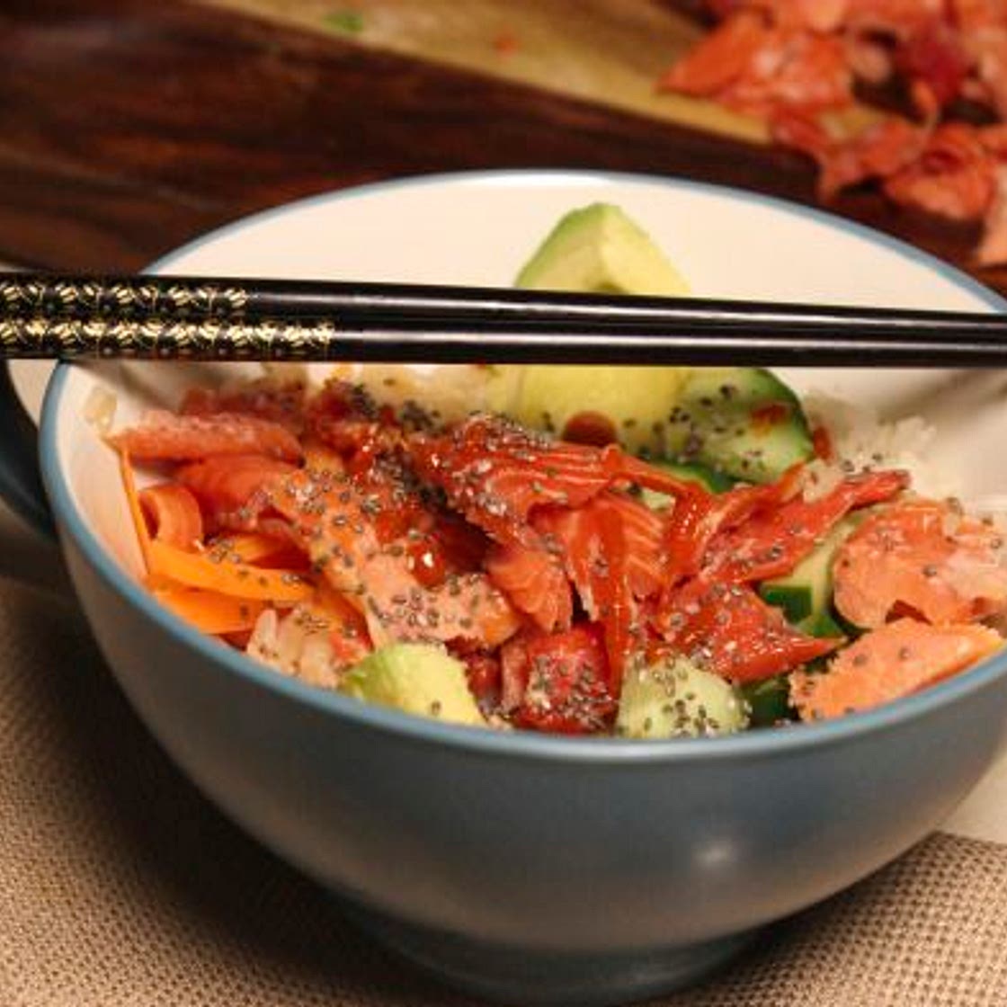 Smoked Salmon Sushi Rice Bowls