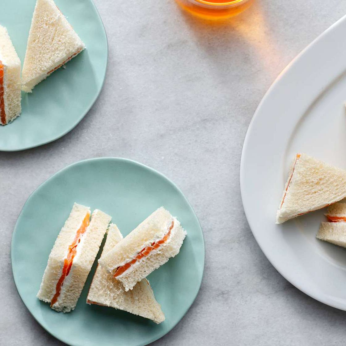 Salmon and Cream Cheese Tea Sandwiches