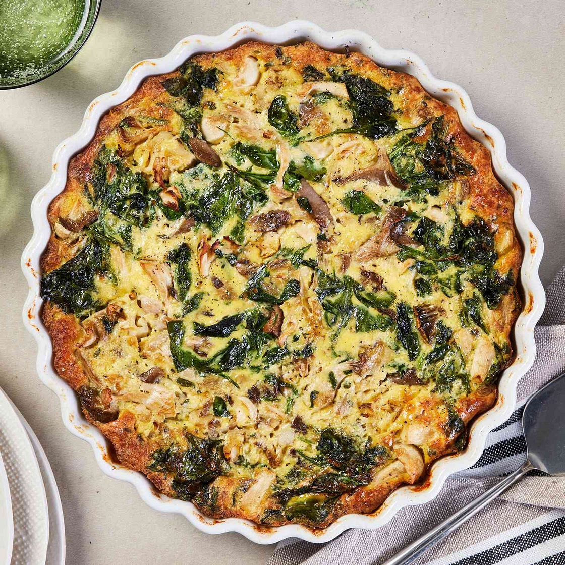 Spinach & Mushroom Quiche