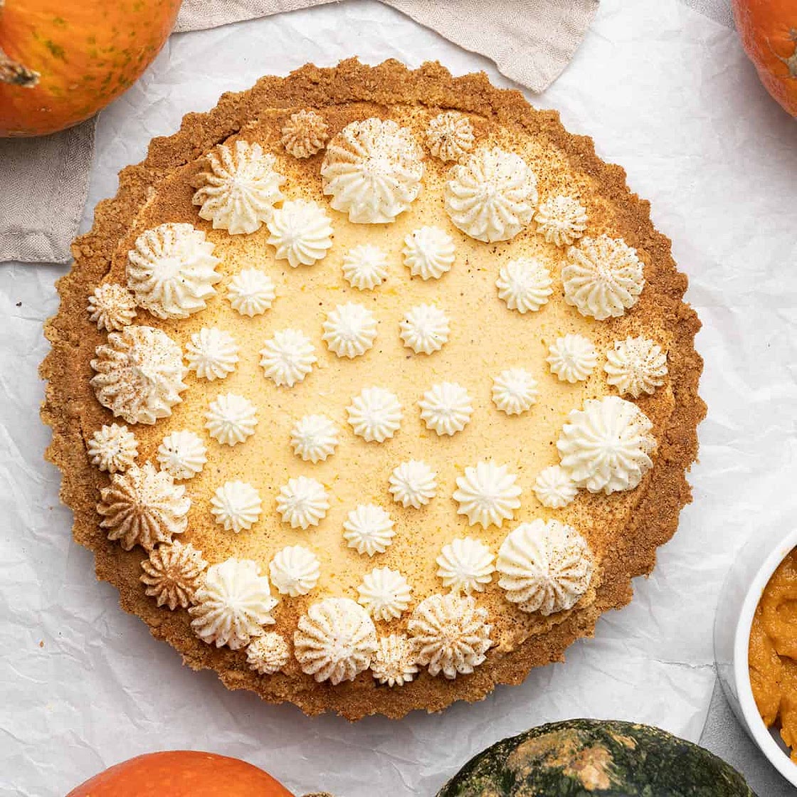 No bake Pumpkin Pie with Graham Cracker Crust