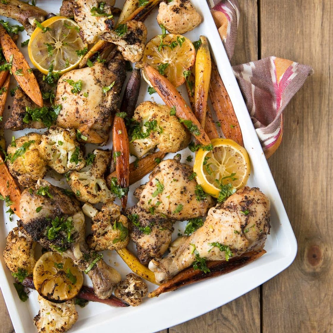 Easy Sheet Pan Sumac Chicken with Roasted Vegetables