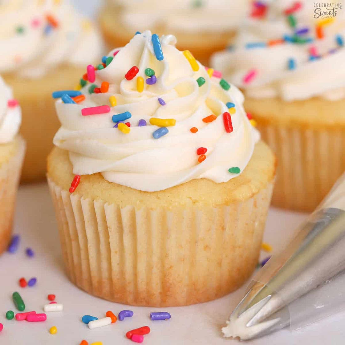 Small Batch Vanilla Cupcakes
