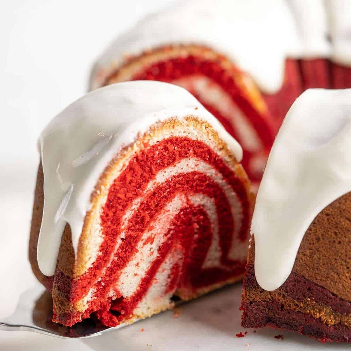 Red Velvet Marble Cake Recipe