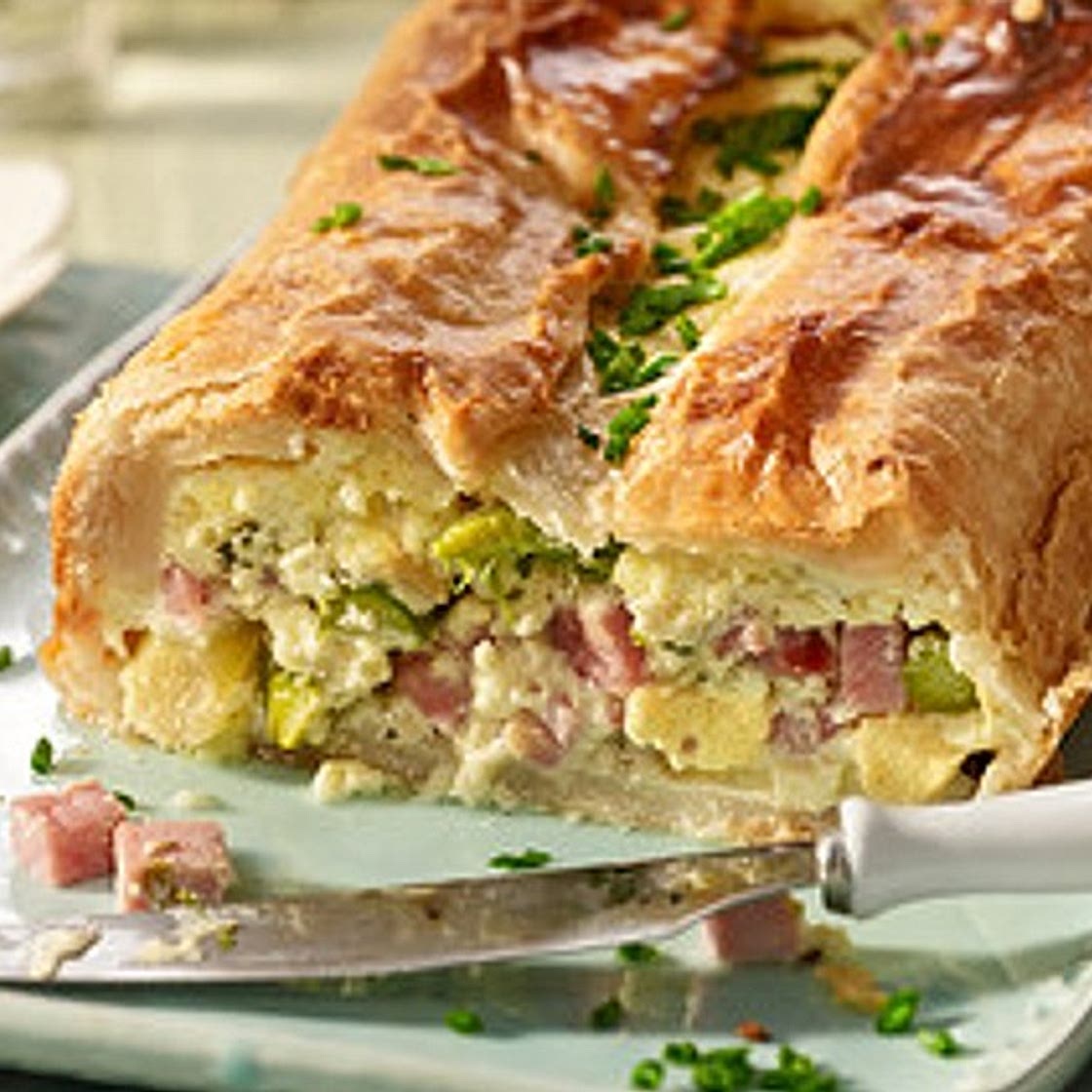 Spargel-Blätterteig Pastete