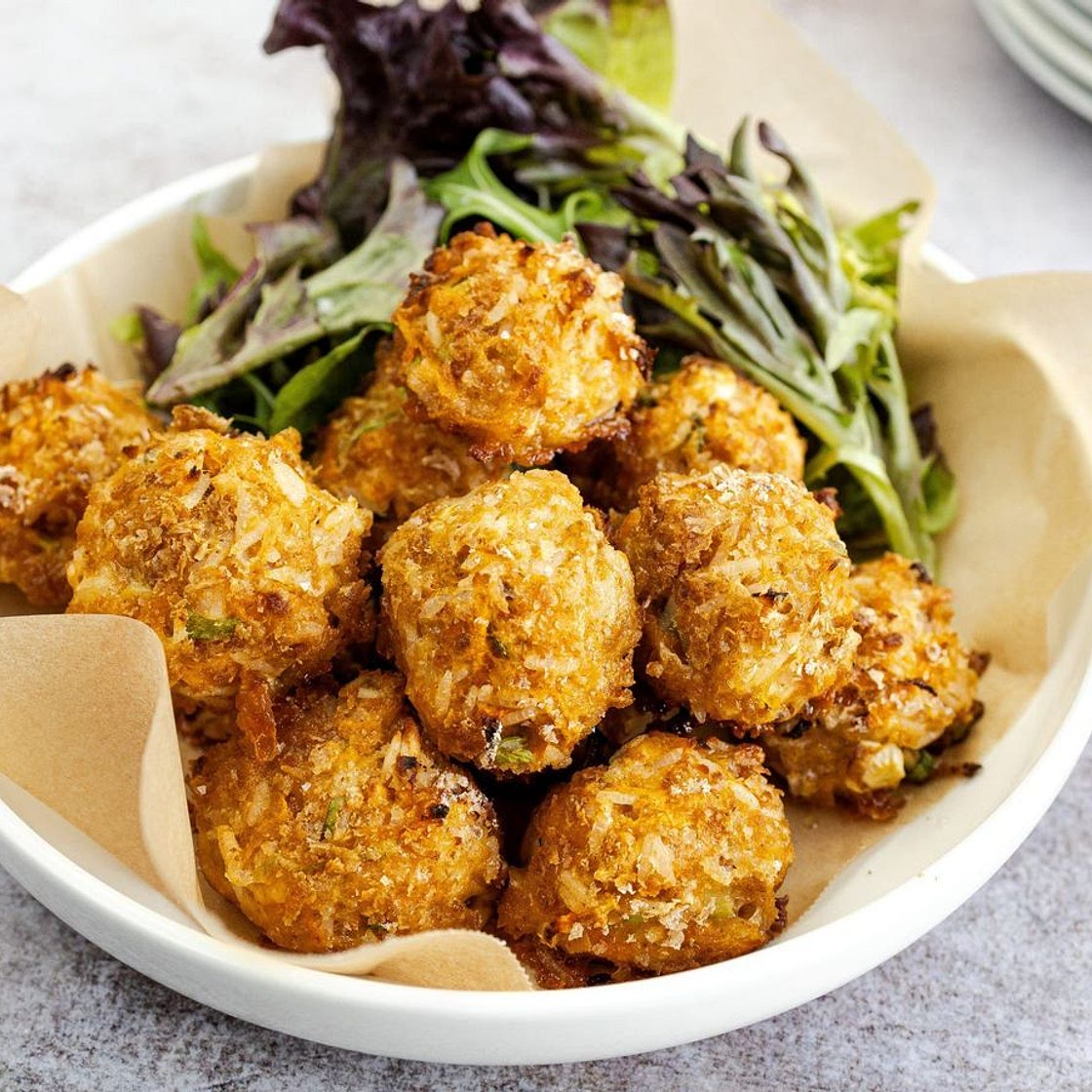 Kid-friendly salmon and rice balls recipe