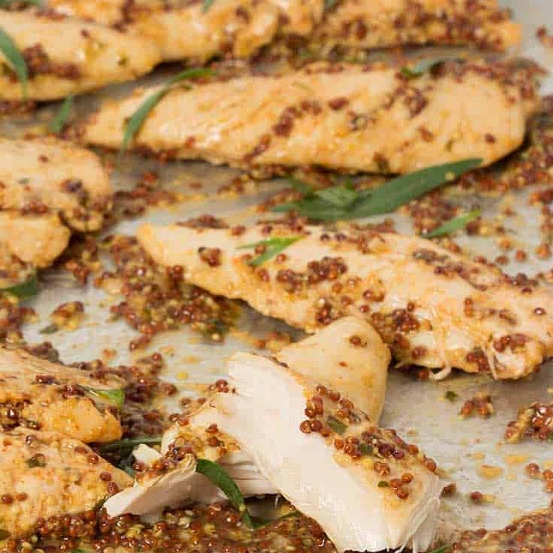 Mustard Baked Chicken Tenders