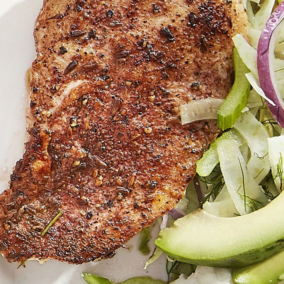 Blackened Chicken with Fennel Slaw