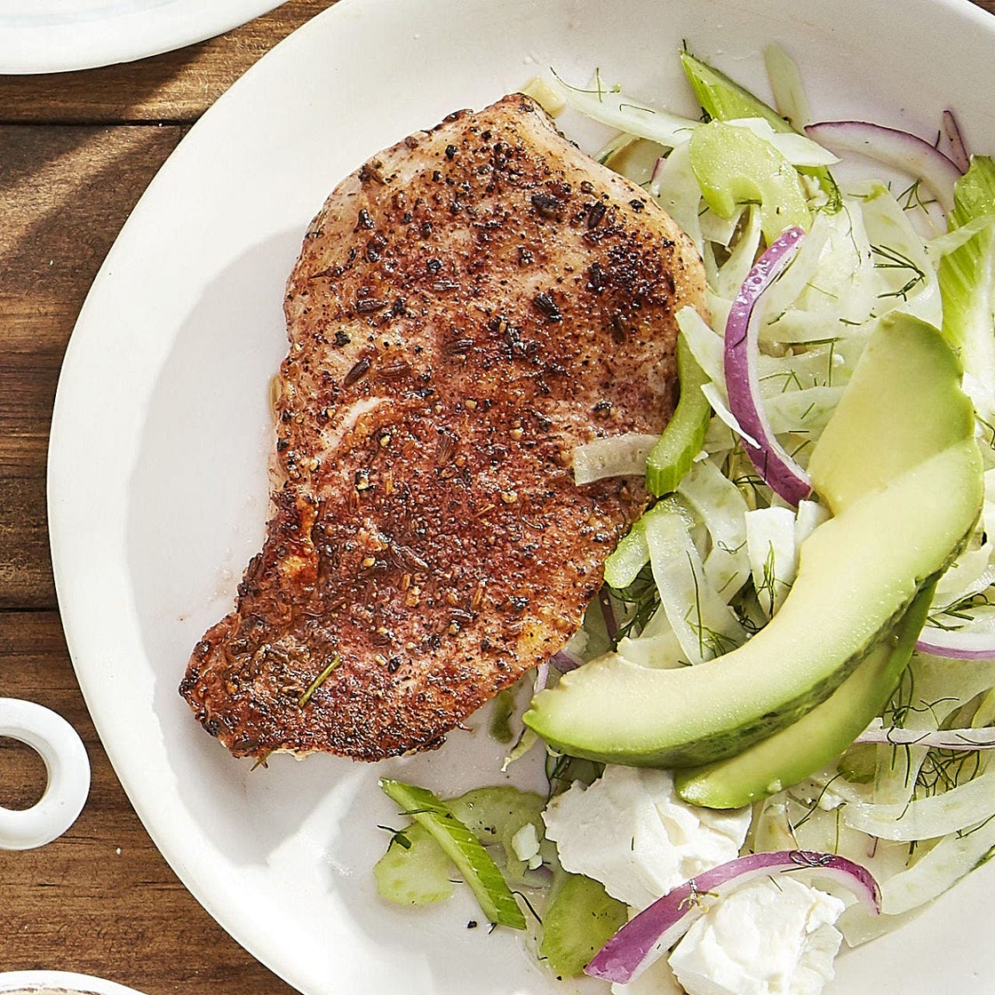 Blackened Chicken with Fennel Slaw