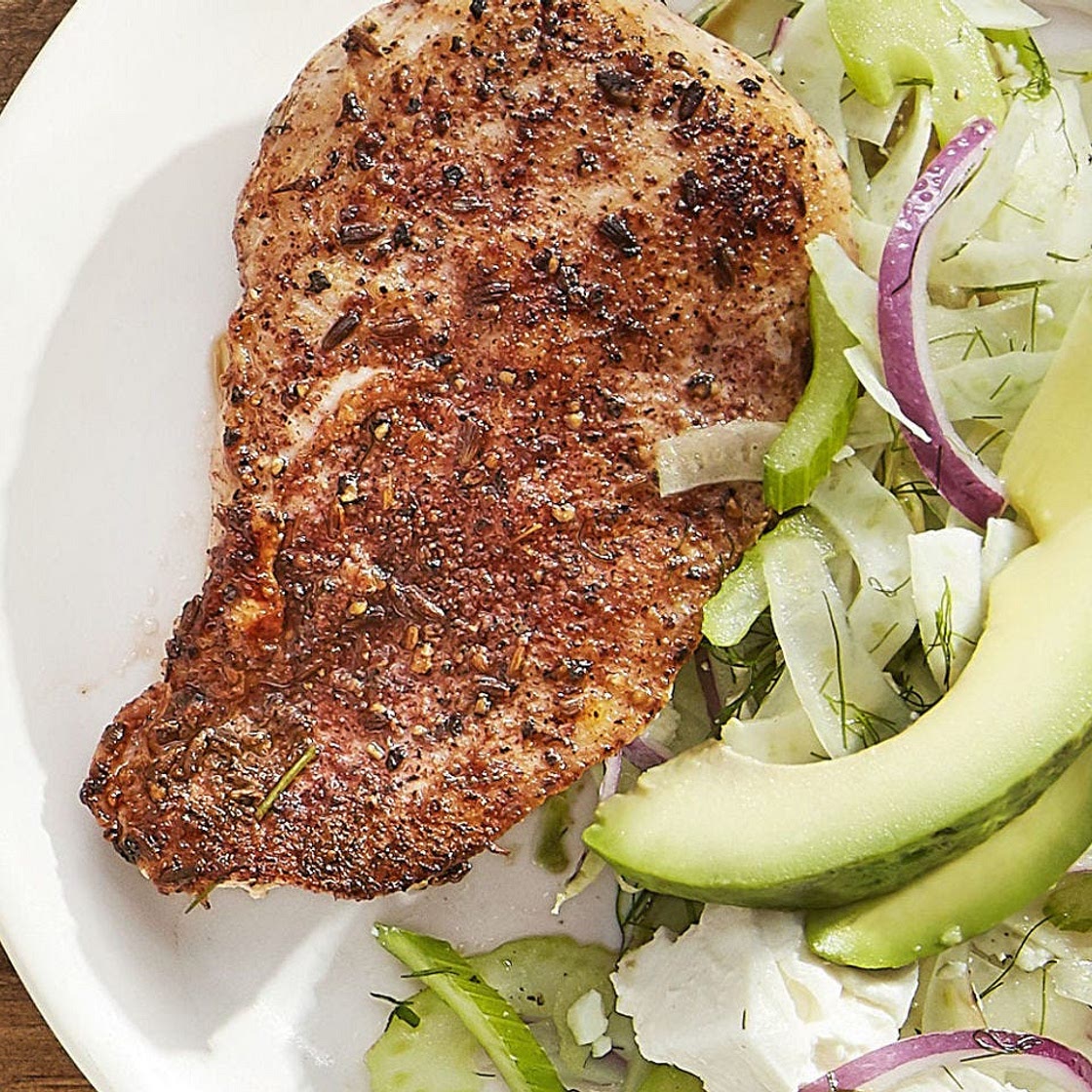Blackened Chicken with Fennel Slaw