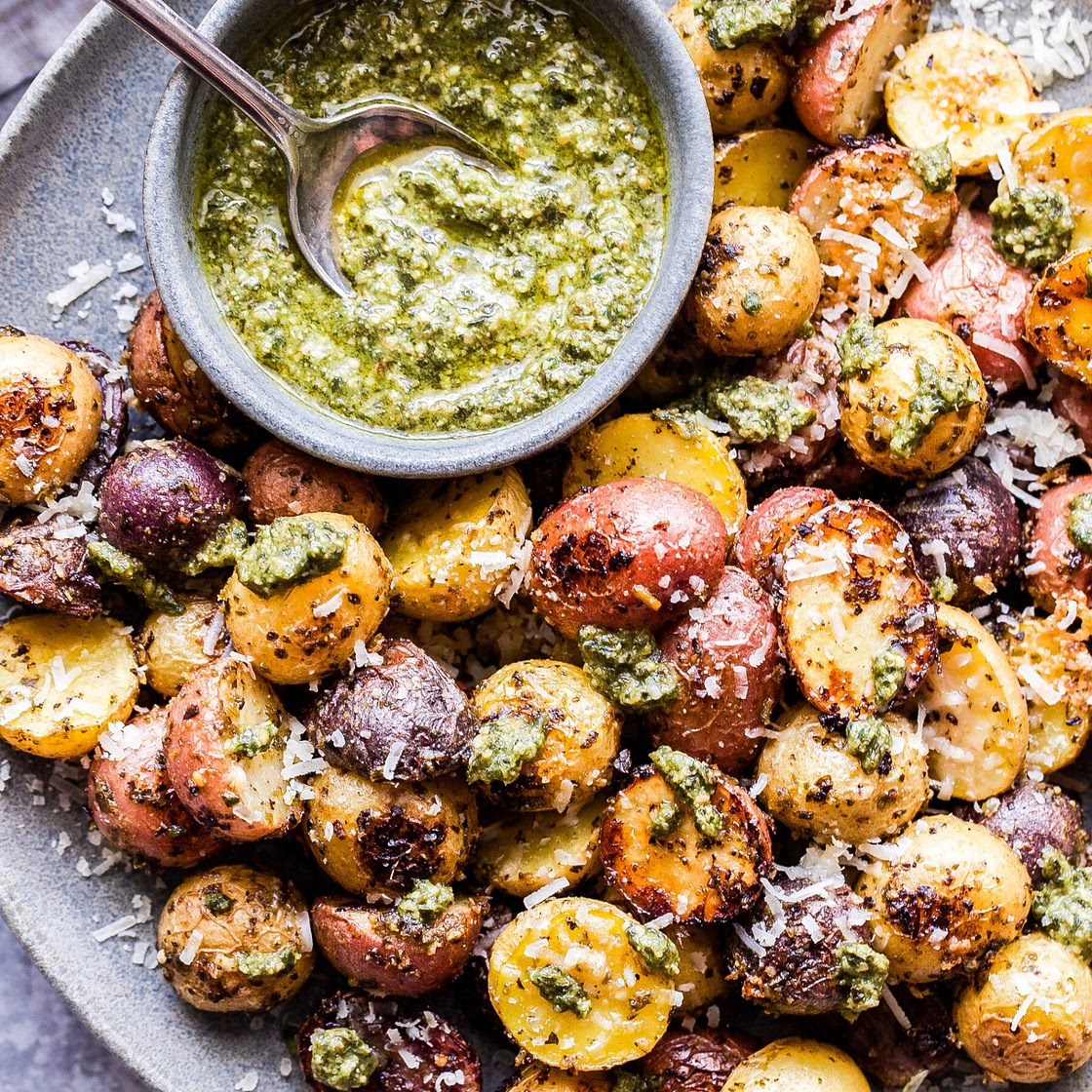 Parmesan Pesto Roasted Potatoes