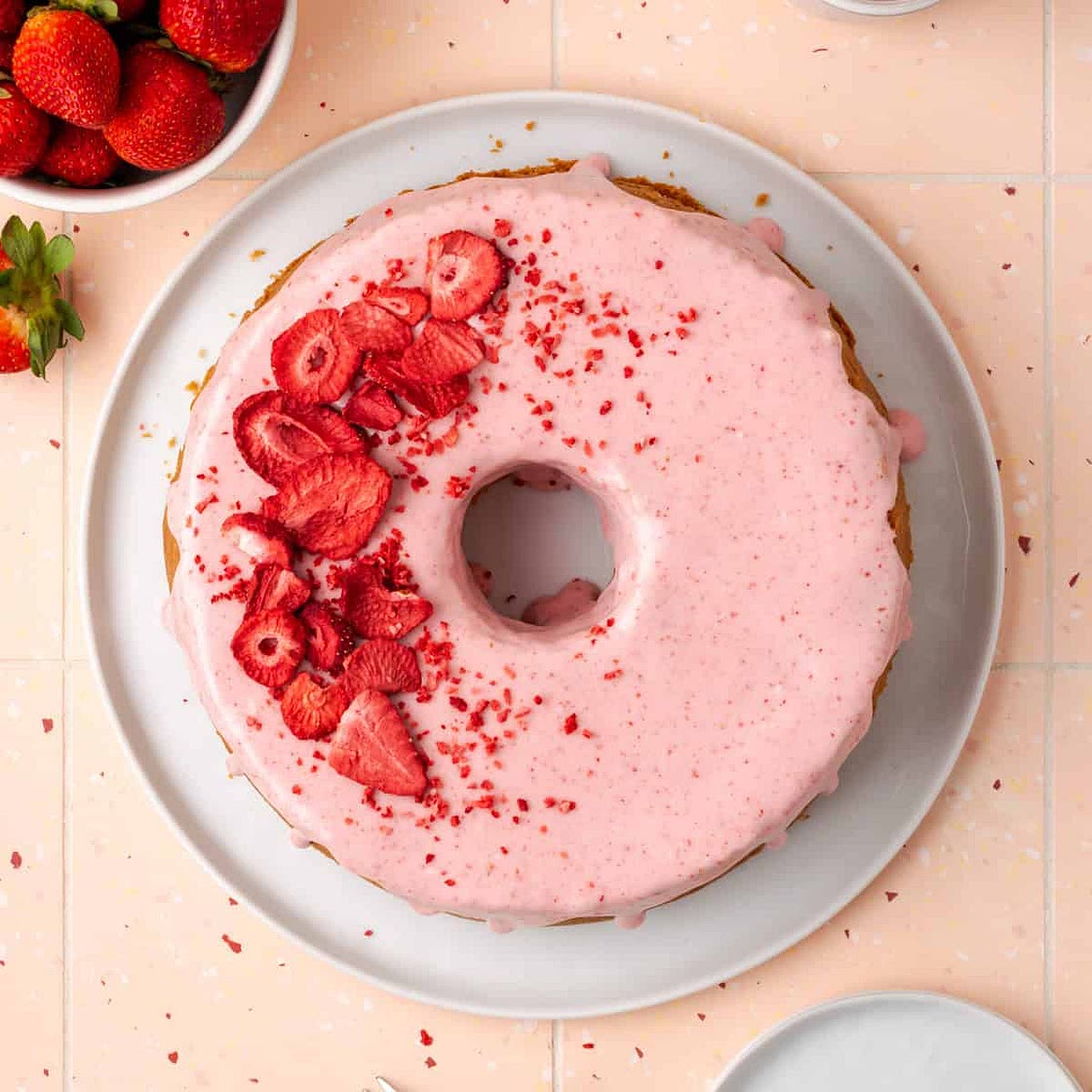 Fresh Strawberry Pound Cake