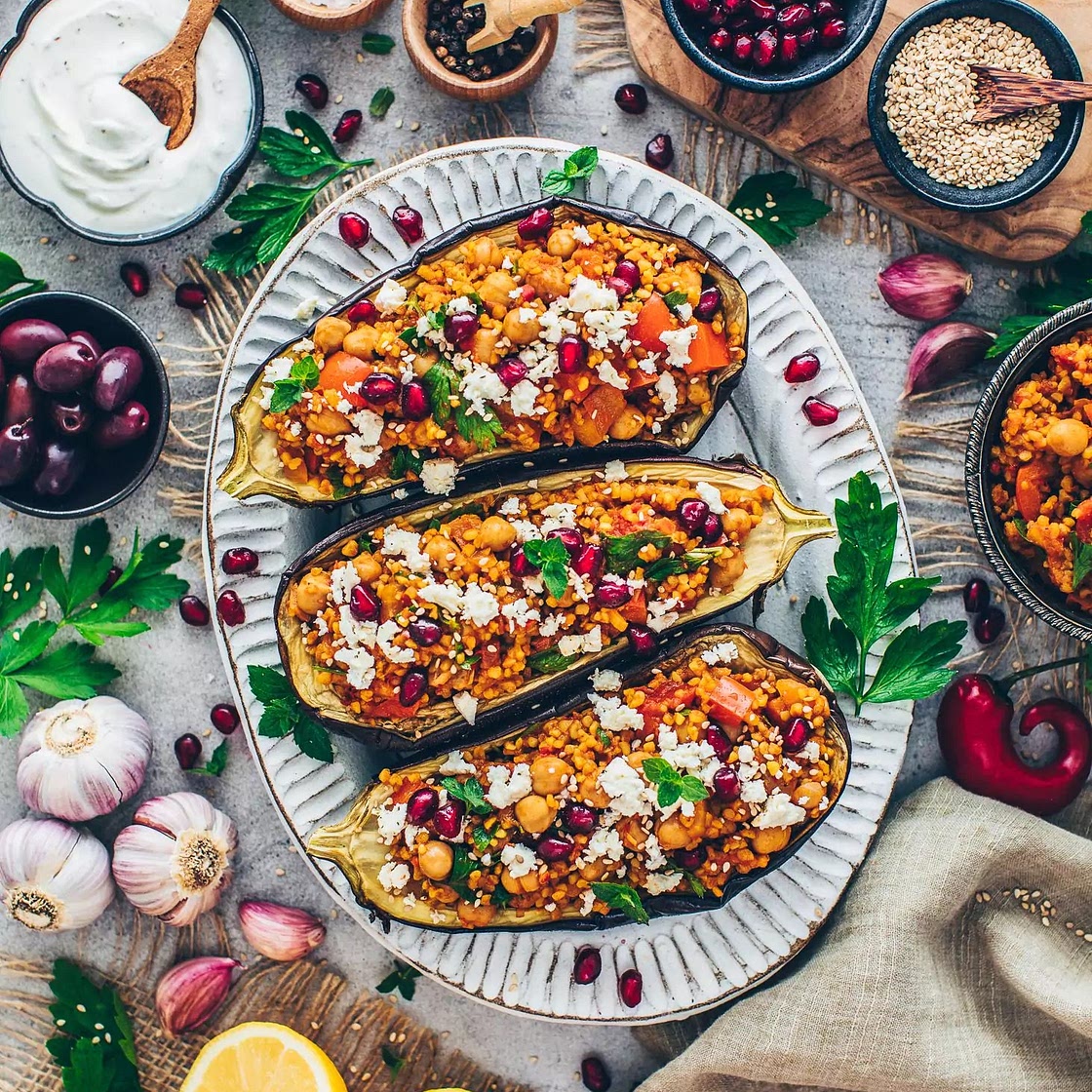 Türkische Gefüllte Auberginen (Vegan)