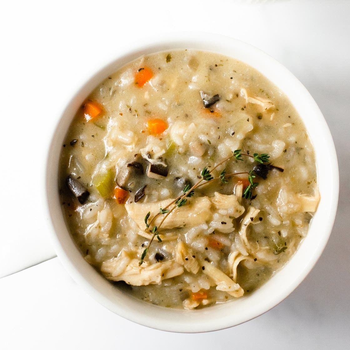 Slow Cooker Creamy Chicken and Rice Soup