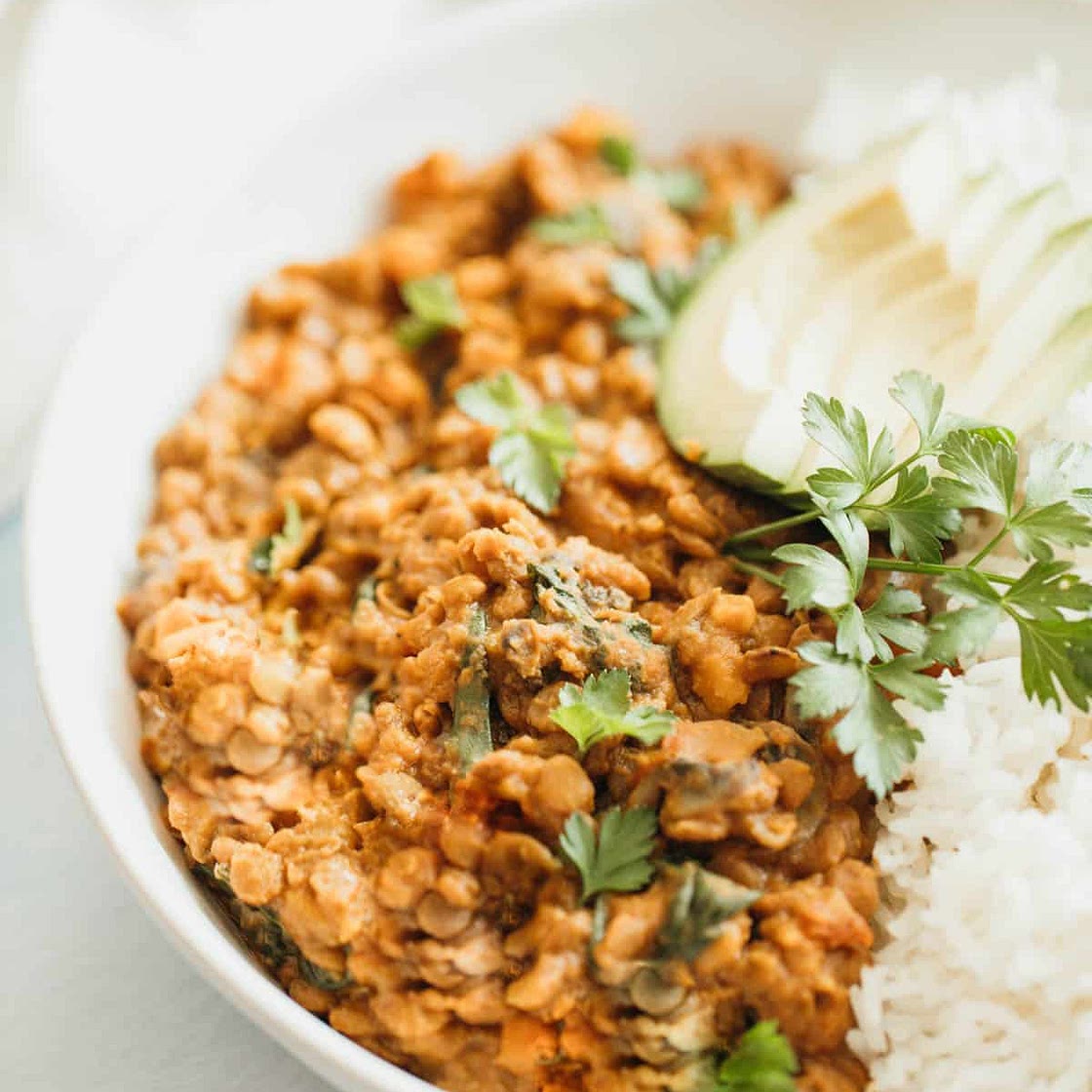 Lentil Mushroom Curry, Vegan, Instant Pot