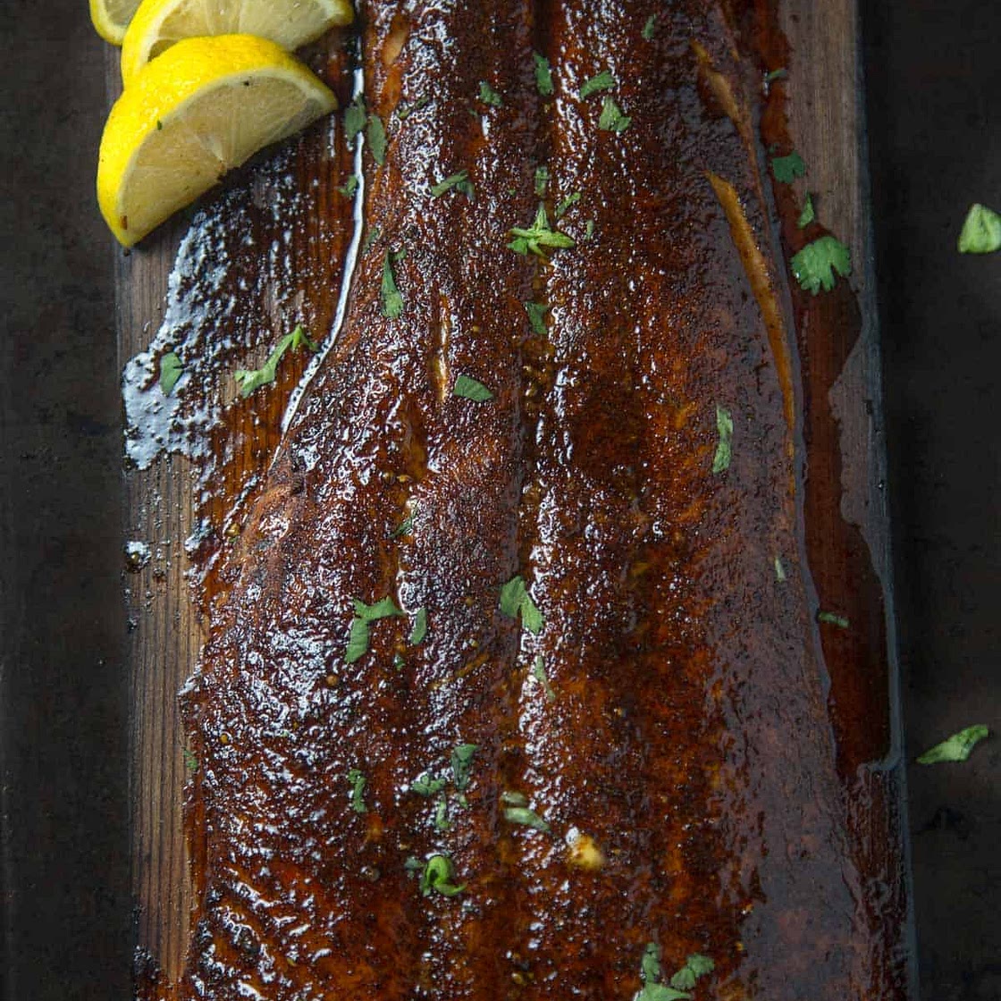 Cedar Plank Salmon Recipe with Maple Chipotle Glaze