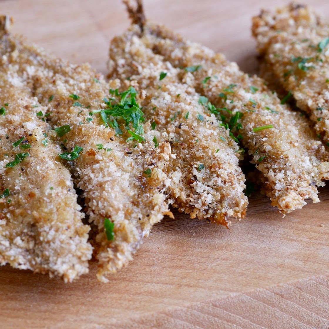 Alici gratinate al forno panatura senza uova