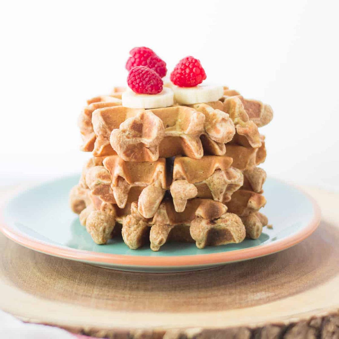 Peanut Butter Waffles for Babies