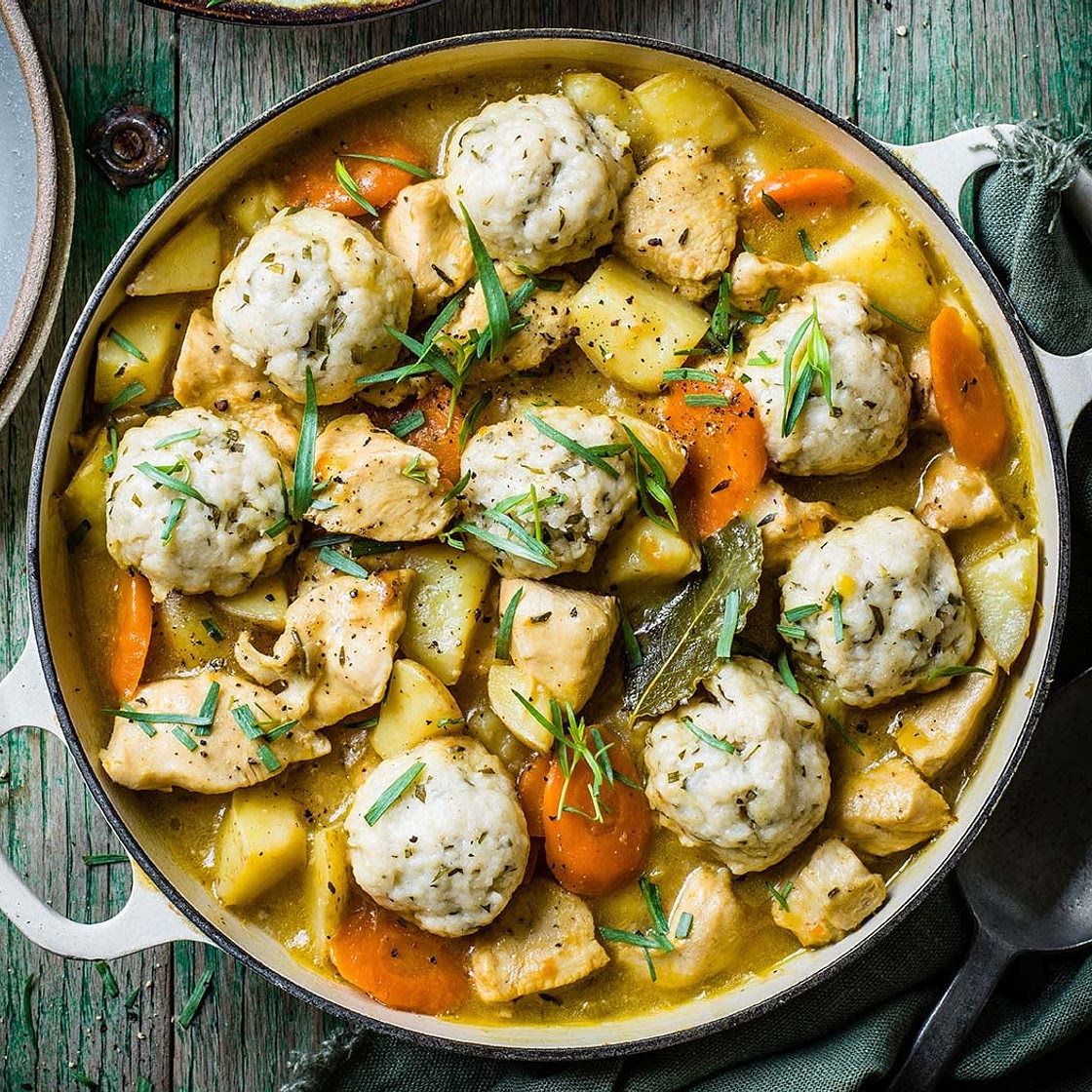 Chicken casserole with dumplings