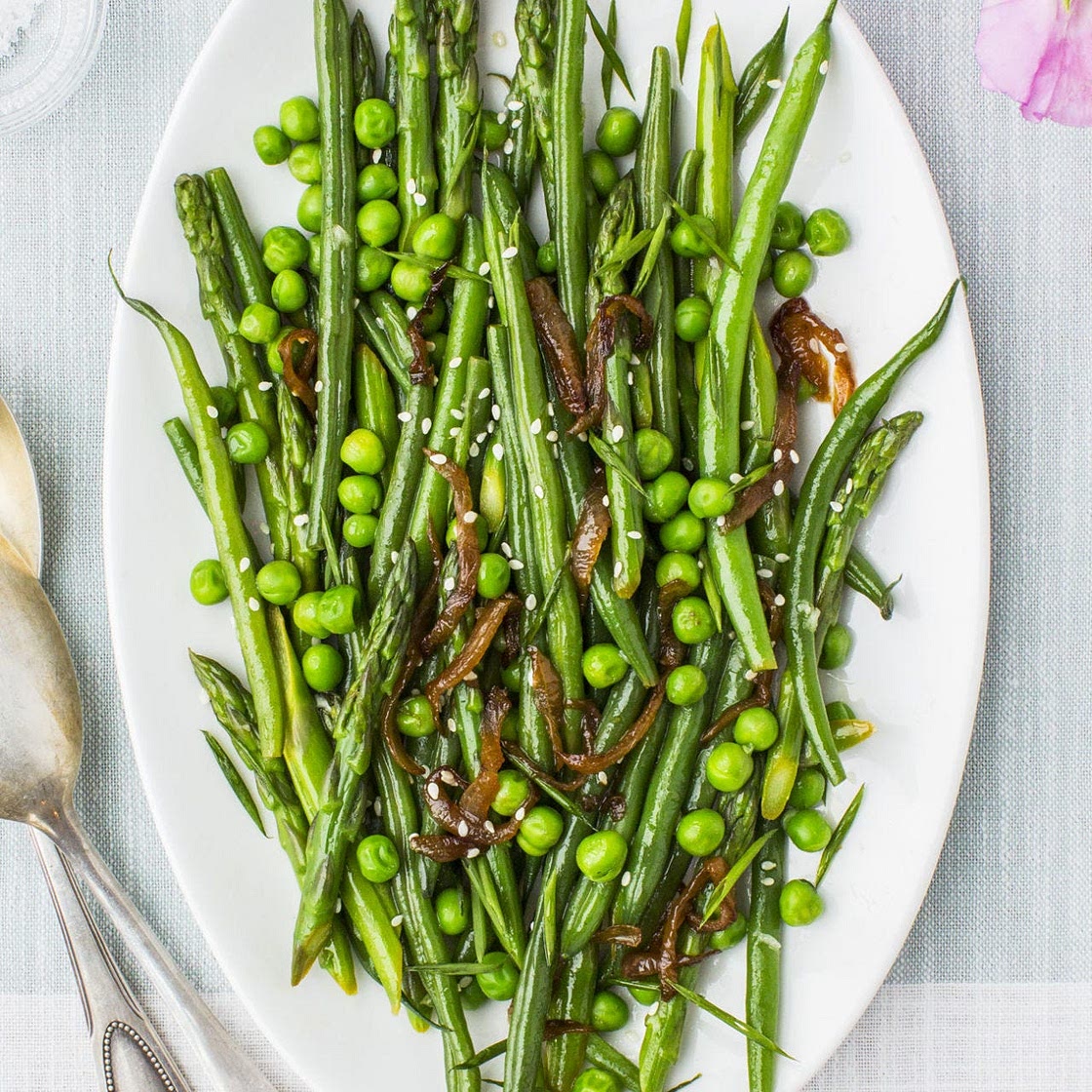 Lemony Asparagus, Beans and Peas