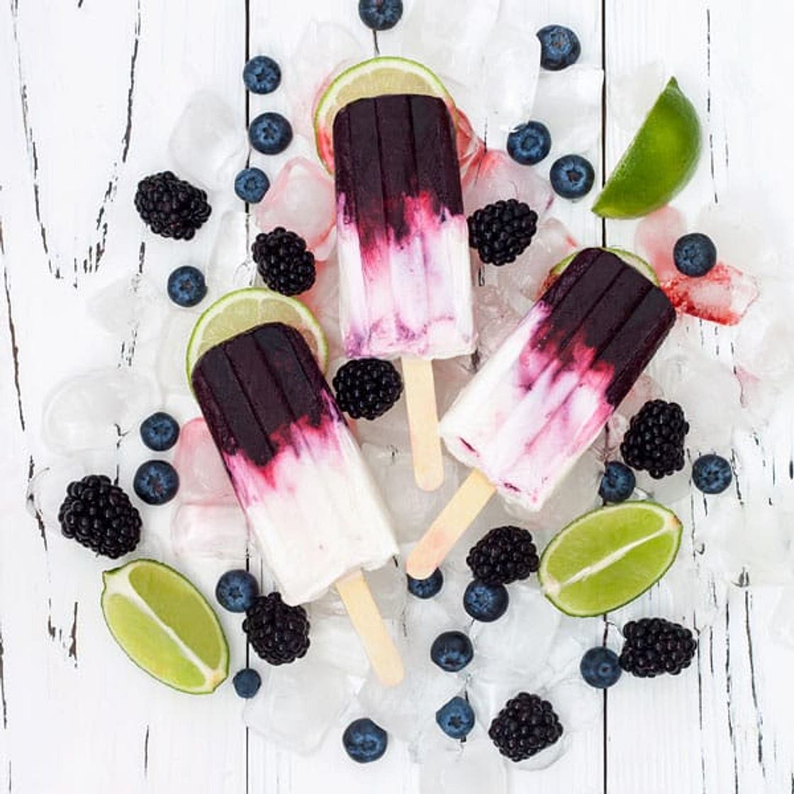 Berries Yogurt Popsicles